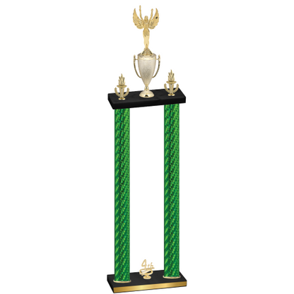 Double Green Carbon Fiber Fourth Place Victory Trophy