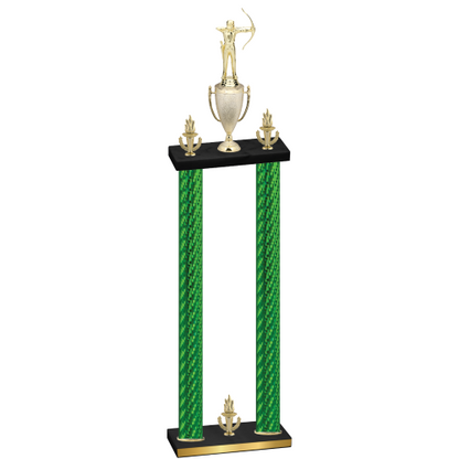 Double Green Carbon Fiber Victory Archery Trophy