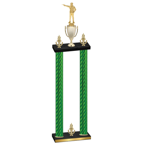 Double Green Carbon Fiber Victory Shooter Trophy