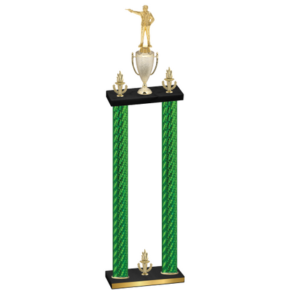 Double Green Carbon Fiber Victory Shooter Trophy