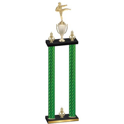 Double Green Carbon Fiber Victory Karate Trophy