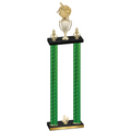 Double Green Carbon Fiber Fourth Place Baseball Trophy