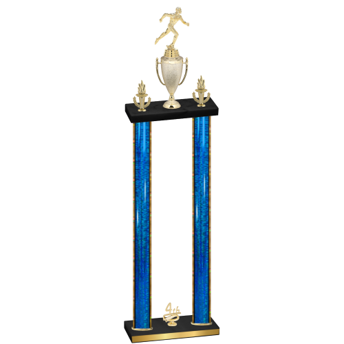 Double Blue Glacier Fourth Place Running Trophy