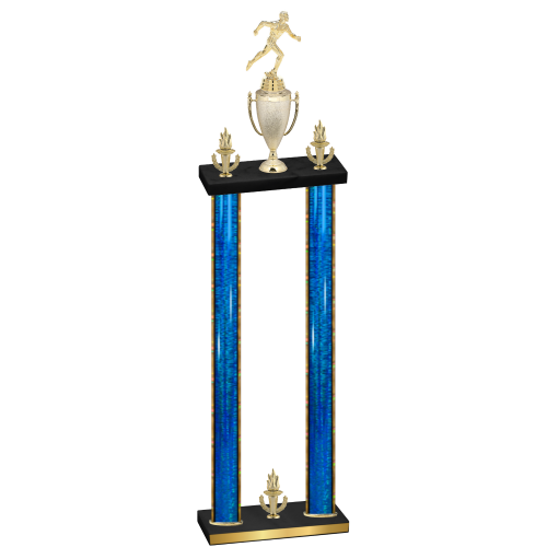 Double Blue Glacier Victory Running Trophy