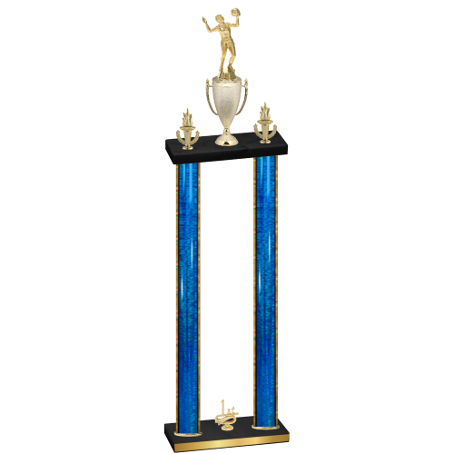 Double Blue Glacier First Place Volleyball Trophy
