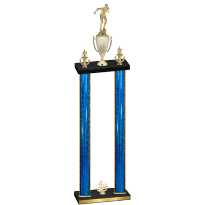 Double Blue Glacier Fourth Place Swimming Trophy
