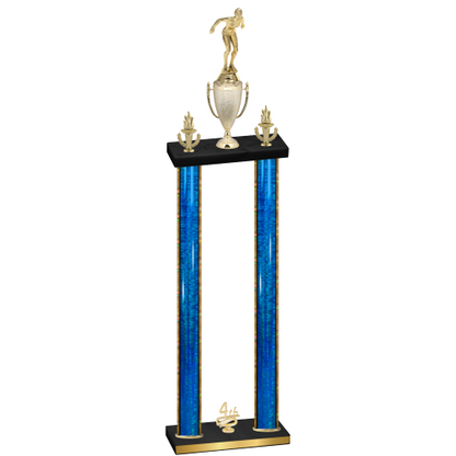 Double Blue Glacier Fourth Place Tennis Trophy