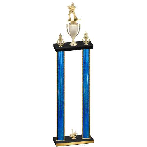 Double Blue Glacier First Place Hockey Trophy