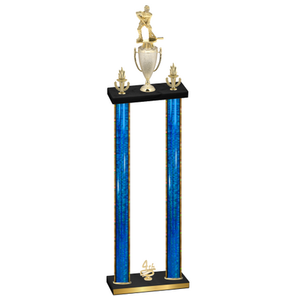 Double Blue Glacier Fourth Place Hockey Trophy