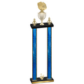 Double Blue Glacier Second Place Basketball Trophy