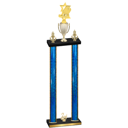 Double Blue Glacier Second Place Pickleball Trophy