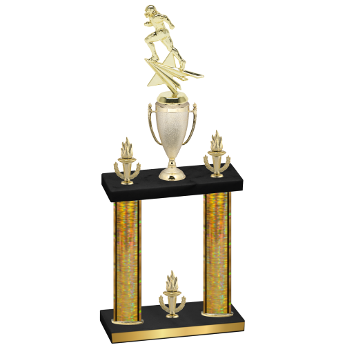 Double Gold Glacier Victory Football Trophy
