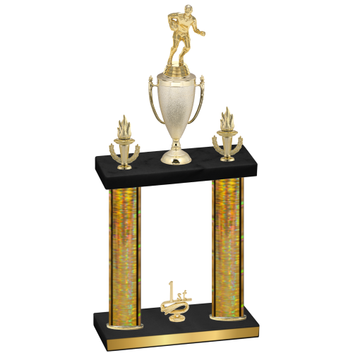Double Gold Glacier First Place Rugby Trophy