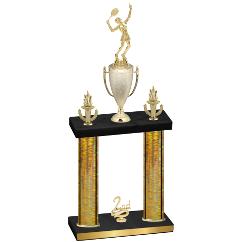 Double Gold Glacier Second Place Tennis Trophy
