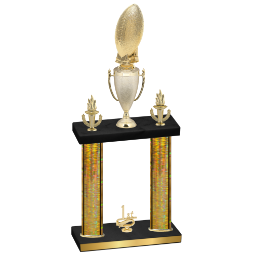 Double Gold Glacier First Place Football Trophy