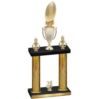 Double Gold Glacier Year Football Trophy