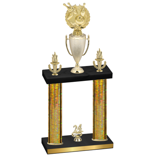 Double Gold Glacier Year Bowling Trophy