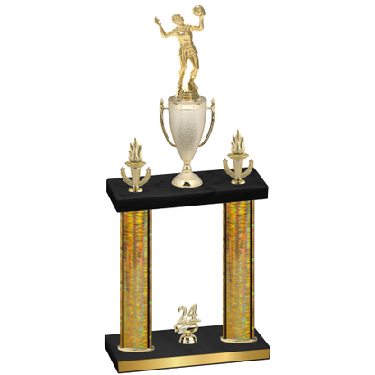 Double Gold Glacier Year Volleyball Trophy