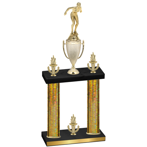 Double Gold Glacier Victory Tennis Trophy