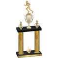 Double Gold Glacier First Place Football Trophy