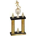 Double Gold Glacier Victory Football Trophy