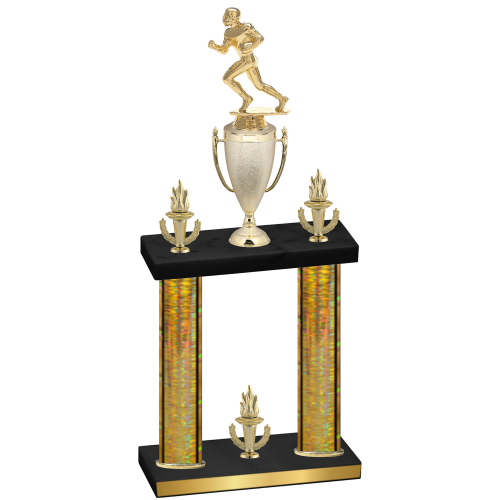 Double Gold Glacier Victory Football Trophy