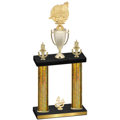 Double Gold Glacier Fourth Place Swimming Trophy