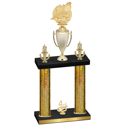 Double Gold Glacier Fourth Place Swimming Trophy