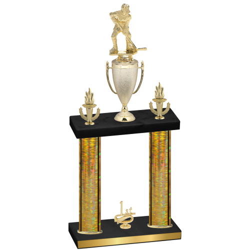 Double Gold Glacier First Place Hockey Trophy