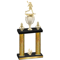 Double Gold Glacier Fourth Place Lacrosse Trophy