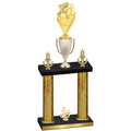Double Gold Glacier Fourth Place Pickleball Trophy