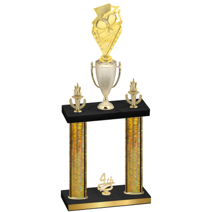Double Gold Glacier Fourth Place Pickleball Trophy