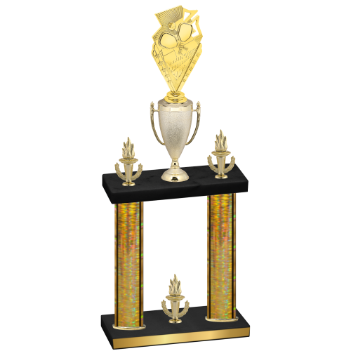 Double Gold Glacier Victory Pickleball Trophy