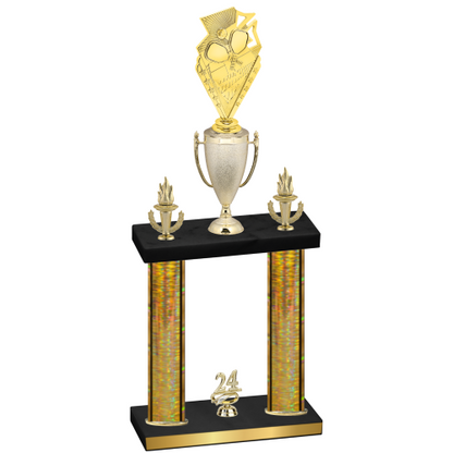 Double Gold Glacier Year Pickleball Trophy
