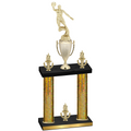 Double Gold Glacier Victory Basketball Trophy