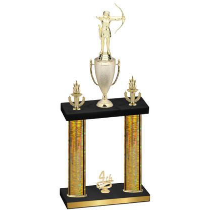 Double Gold Glacier Fourth Place Archery Trophy