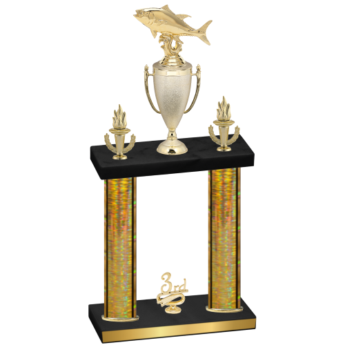 Double Gold Glacier Third Place Fishing Trophy