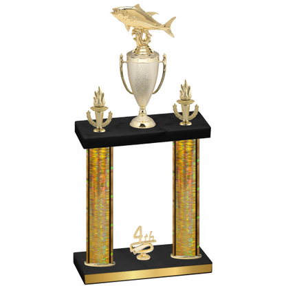 Double Gold Glacier Fourth Place Fishing Trophy