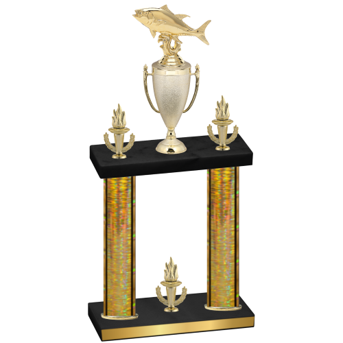 Double Gold Glacier Victory Fishing Trophy