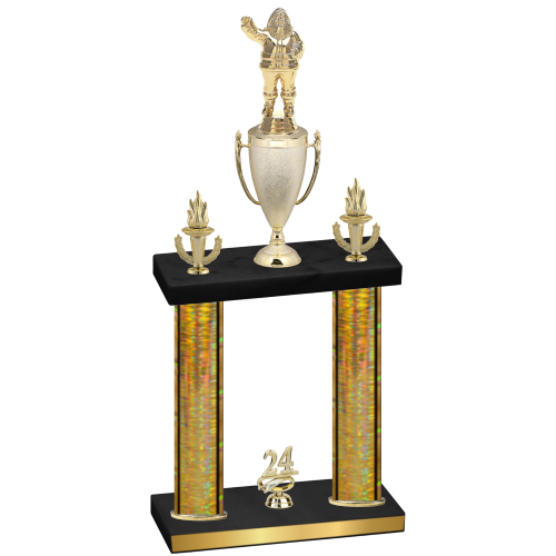 Double Gold Glacier Year Holiday Trophy