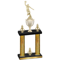 Double Gold Glacier Victory Basketball Trophy