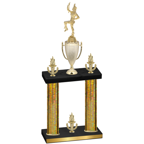 Double Gold Glacier Victory Majorette Trophy