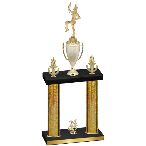 Double Gold Glacier Year Majorette Trophy