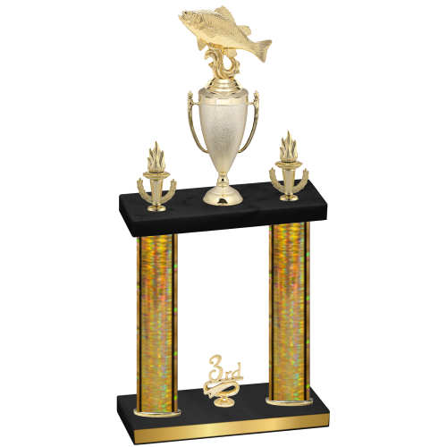 Double Gold Glacier Third Place Fishing Trophy