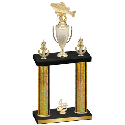 Double Gold Glacier Fourth Place Fishing Trophy
