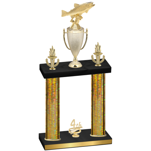 Double Gold Glacier Fourth Place Fishing Trophy