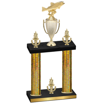 Double Gold Glacier Victory Fishing Trophy