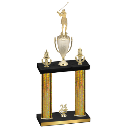 Double Gold Glacier Year Golf Trophy