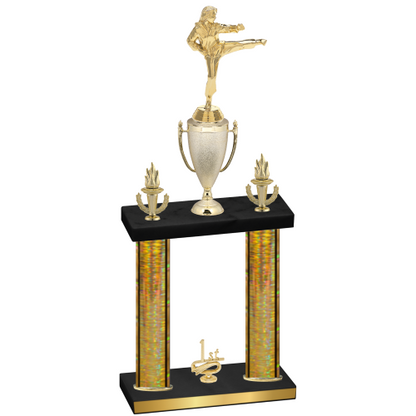 Double Gold Glacier First Place Karate Trophy