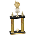Double Gold Glacier Fourth Place Baseball Trophy